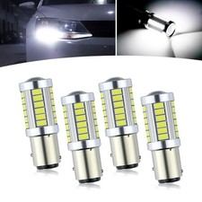 Tesnaao Pack-4 Car 1157 Led Brake Light 33smd 1200lm 4 Pcs White 1157