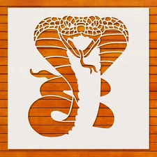 Reusable King Cobra Stencil Template for Wall Art & DIY Crafts - StencilAir
