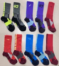 LOT OF 5 Nike Elite Basketball Crew Socks KD Hyperelite Elite Socks Men  s Large