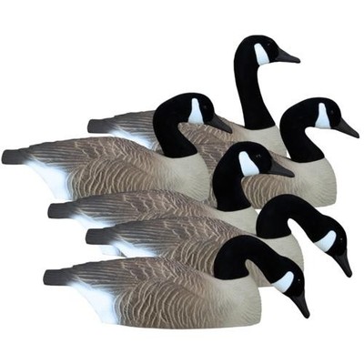 Higdon Outdoors Full Size Half Shell Canada Goose Decoys 6 Pack Flocked Head