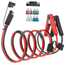 10AWG,Battery Alligator Clip to SAE Connector 10 Feet SAE to Alligator Clips
