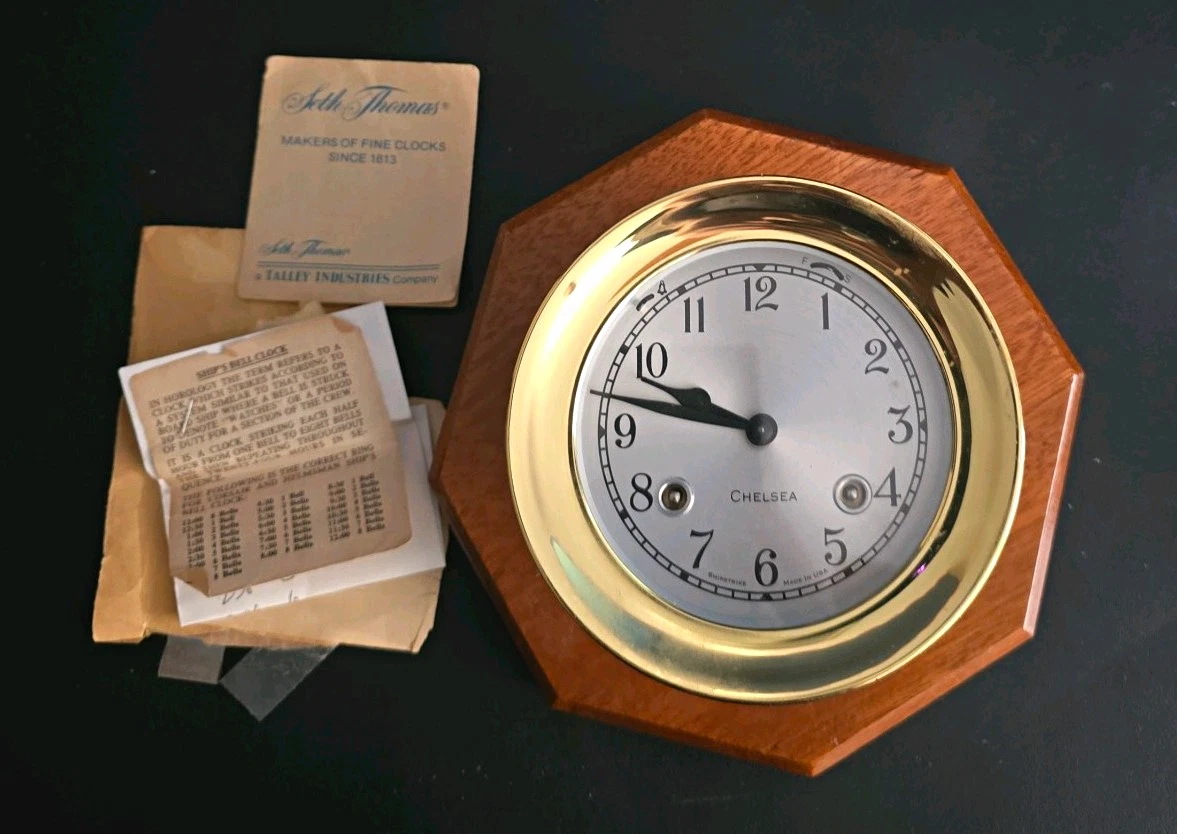 25+ Chelsea Vintage Original Antique Maritime Clocks for sale