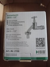 Auslaufventil 1/2" matt-verchromt DN 15 HSE, 1/2 Zoll 