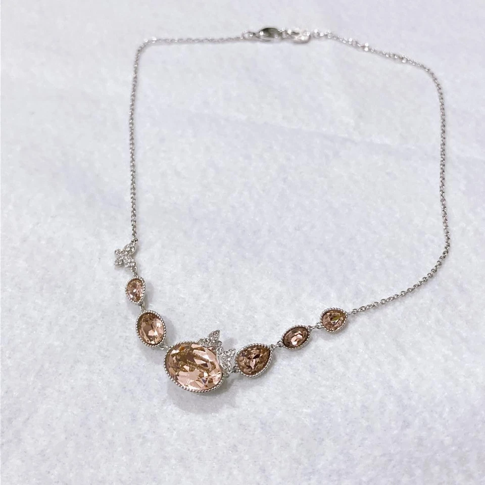 Collana Swarovski Cenerentola Disney Collaborazione Rosa Cristallo Farfalla... - Immagine 3 di 4