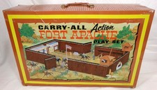 Vintage Fort Apache 1960's Marx Carry-All Action Playset Figures Horses Parts