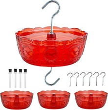 Ant Moat for Hummingbird Feeders, 4 Pack, 6 OZ Vintage Style Humingbird Feeder