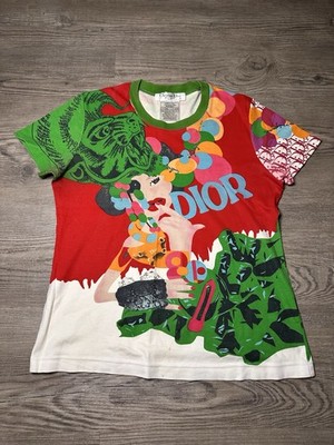 Christian Dior Boutique T-Shirt Women s Size 8 John Galliano SS/05 Graphic 