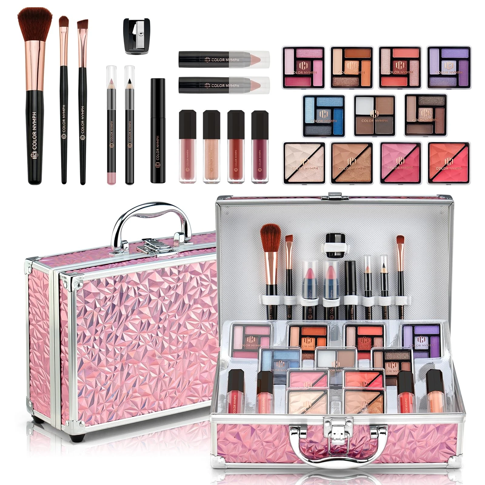 Starter Makeup Kit for Tweens Girls, Train Case for Full Kit with Eye Shadow,...