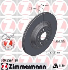 2x ZIMMERMANN Bremsscheibe COAT Z 400.5564.20 für MERCEDES GLE V167 C167 GLS 350 2x ZIMMERMANN Bremsscheibe COAT Z 400.5564.20 für MERCEDES GLE V167 C167 GLS 350