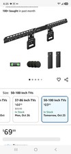 Montek Tv Mount Ultra Slim New 50-100 Inch Tvs