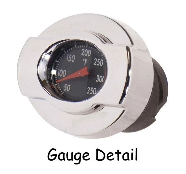 Termômetro de temperatura V-Factor 88017 cromado preto vareta de óleo Sportster 04-22 - Imagem 2 de 2