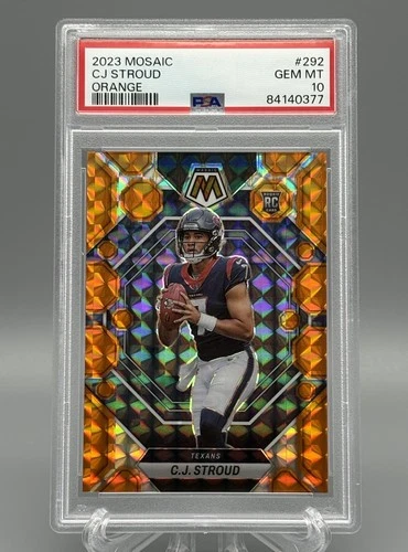 2023 Panini Mosaic CJ Stroud RC Orange /199 PSA 10