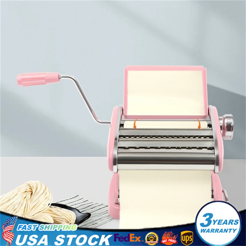 Fresh Pasta Maker Roller Machine for Spaghetti Noodle Fettuccine Stainless Steel