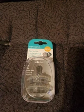 NANOBEBE 6m+ Extra Soft Clear Silicone Nipples Fast Flow NEW SEALED