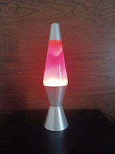 2012 LAVA Lamp Yellow/Purple/Silver - 14.5" With Bulb Model 2000 Good Lava Flow.