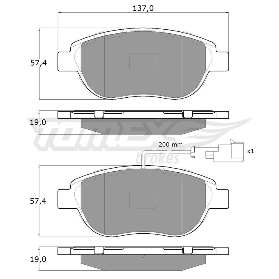 Plaquettes de frein (essieu avant) pour Fiat Idea Monospace (2006-2012) - Photo 3/4