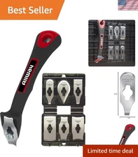 Professional Soft-Grip CS6 Scraper Set - 6 Stainless Steel Paint Blades Included