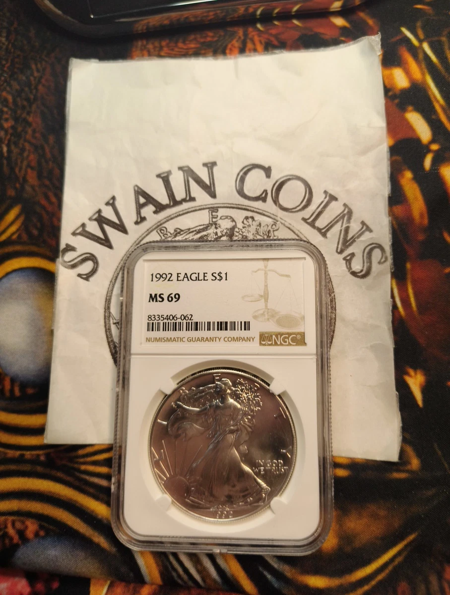 American Eagle MS 69 Graded 1992 Silver Bullion Coins for sale | eBay