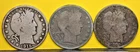 1915 P ~ Barber Half Dollars ~ Lot of (3) Coins ~ 2nd Lowest Mintage of Series