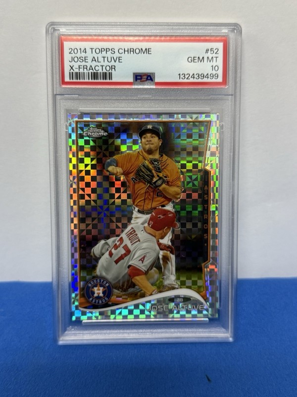 2014 Topps Chrome Jose Altuve Refractor X Fractor #52 Astros PSA 10