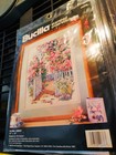 New Bucilla Stamped cross stitch kit - Floral Arbor #40676 11x14