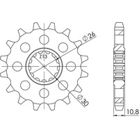 Ritzel P530 - Z17 (DIS.21801) Yamaha 1000 FZ1-N 06/15