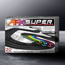 AFX Super International 4-Lane Mega G HO Slot Car Track Set w/Tri-Power Pack