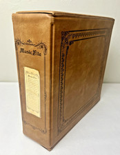 Vintage Music File 12" Records LP Case Holder / Storage Vinyl Brown 1970s/80s
