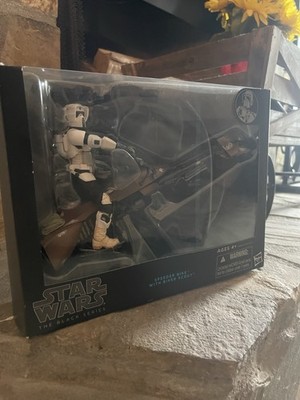 Hasbro Star Wars The Black Series Speeder Bike Vehicle With Biker Scout 
