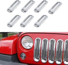Upgrade Version Clip-on Grille Front Mesh Grille Inserts for Wrangler 2007-