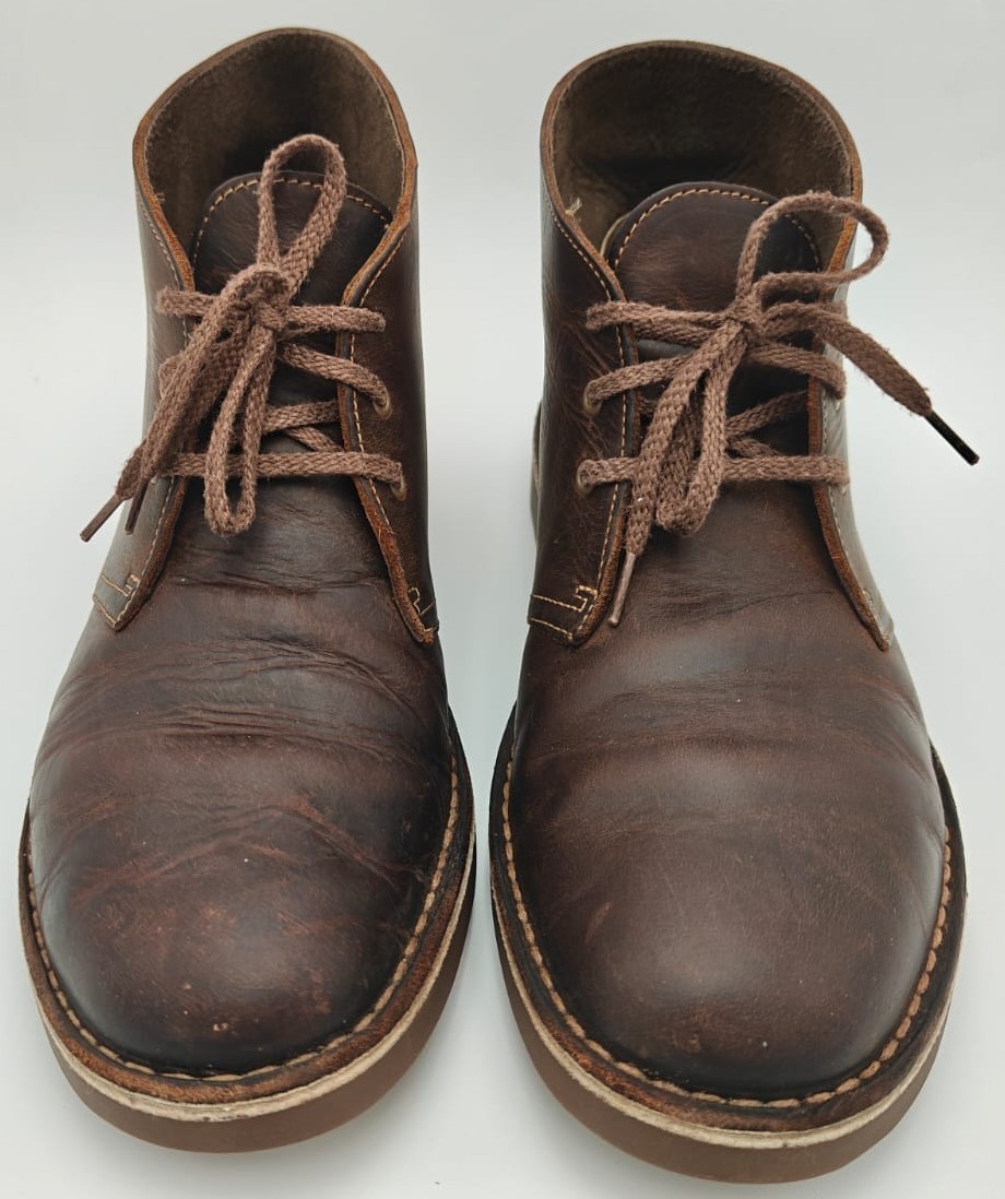 Clarks Bushacre 2 Chukka Desert Ankle Boots Men’s 9 Dark Brown Beeswax Leather