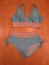 Size XL New Womens 2 Piece Bathing Suit Light Blue Lightly Padded