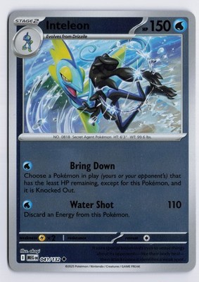 Inteleon - MEG #041/132 ME01: Mega Evolution Reverse Holofoil NM