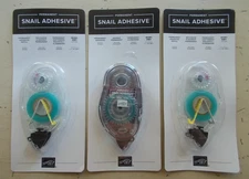 Lot 3 Stampin' Up! Permanent Snail Adhesive & Refills New