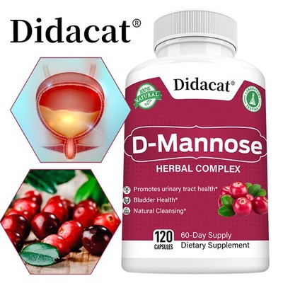 D-Mannose With Cranberry & Dandelion Supplement- UTI Support 120 Capsules