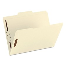 Fastener File Folder, 2 Fasteners, Reinforced 1/3-Cut Tab, Letter Size, Manila,