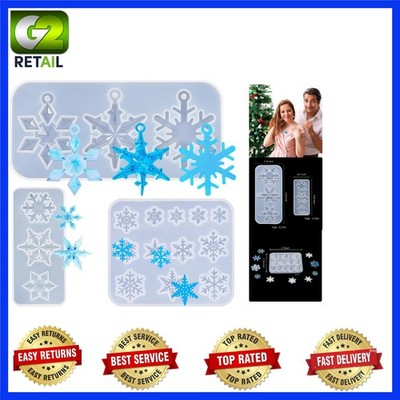 Durable Silicone Snowflake Molds Set - Create Unique Cakes, Chocolates & Gifts