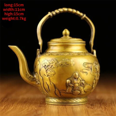 Copper Kettle Ornaments Dragon and Phoenix Kettle Teapot Wine Kettle Decor