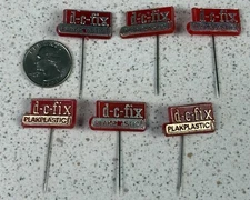 Lot of 6 D-C-Fix Plakplastic Dutch VTG Stick Pin Badge Pins #49339