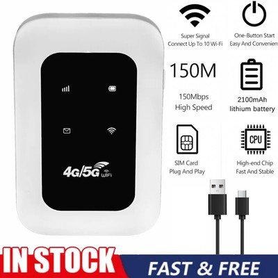 4G/5G LTE Tragbare Mobiler Wireless WLAN Router Hotspot WiFi Modem SIM Karte NEU