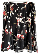 Sag Harbor Skirt Women's 18 Floral Lightweight Lined Midi Flowy Vintage