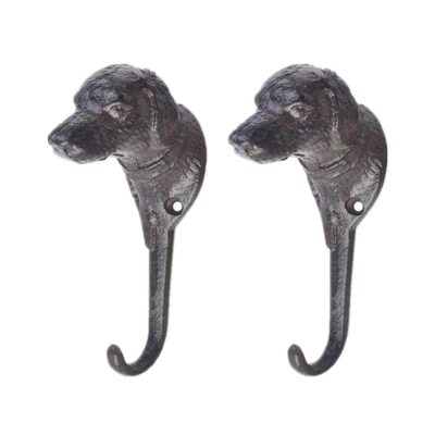Retro Creative Wall Hooks Dog Head shape Cast Iron Coat Hooks Coat Hooks Hat ...