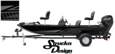 Pontoon Wrap Grey Modern Lines Fishing Abstract Graphic Bass Boat US Decal Vinyl
