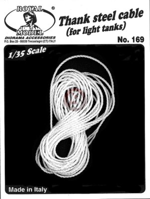 Royal Model 1/35 Tank Steel Cable No.2 for Light Tanks [Nylon AFV / Diorama] 169