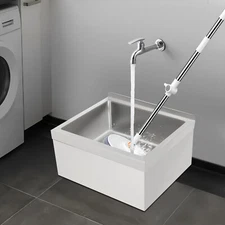 Commercial Wall-mounted Mop Sink Stainless Steel Floor Mop Sink Rectangular