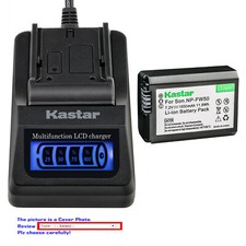 Kastar Battery LCD Quick Charger for Sony NP-FW50 W Series VG-C1EM VG-C1EM Grip
