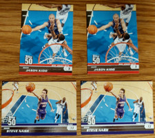 Steve Nash 32 of 50 & Jason Kidd 30 of 50 Topps 50 Promo Cards