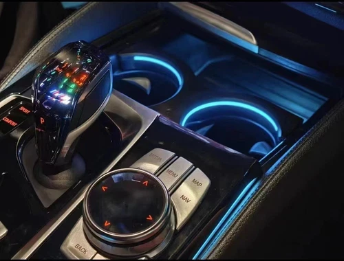 Soporte de taza de agua panel ajuste luz ambiental apto para BMW Serie 5 G30 G38 2018-2022 - Imagen 6 de 7