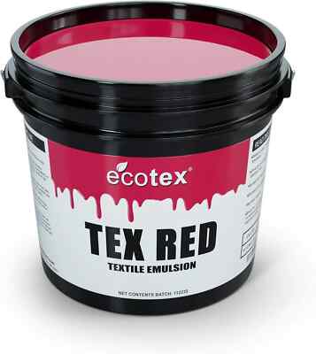 Ecotex  Tex-Red Screen Printing Emulsion (Pint - 16oz.) Pre-Sensitized Photo Emu