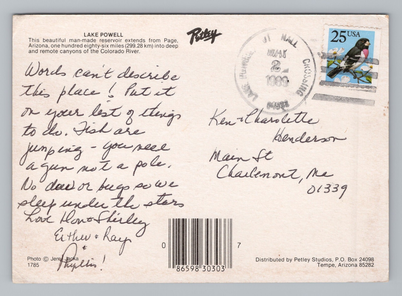 Postcard Lake Powell Page Arizona c1989 eBay